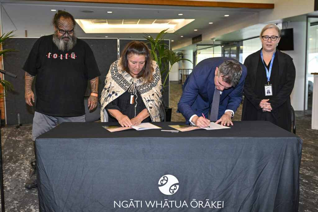 Kōtuitanga signing, a significant milestone in our partnership with Ngāti Whātua Ōrākei
