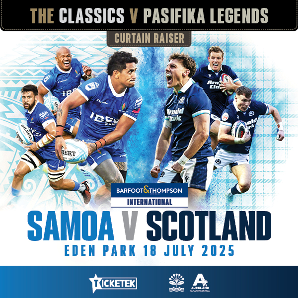 Rugby legends return to Eden Park: The Classics v Pasifika Legends confirmed as curtain-raiser to Samoa v Scotland on 18 July