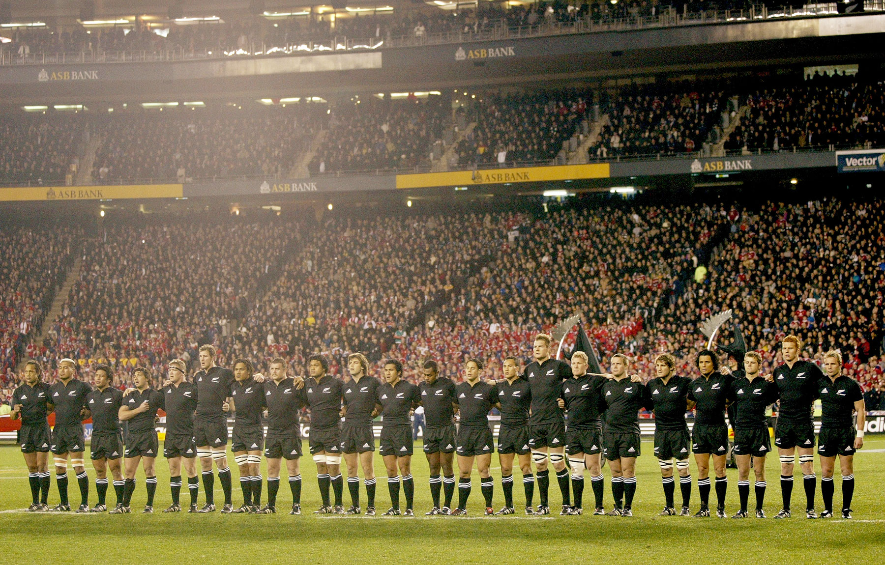 All Blacks on the field at Eden Park