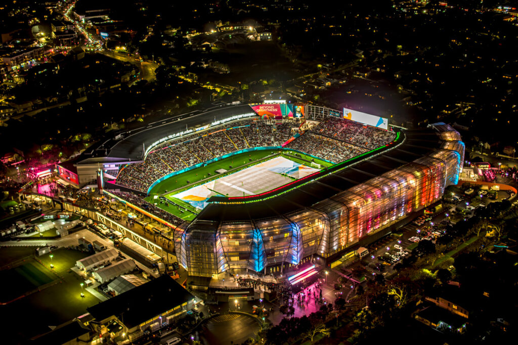 Eden Park opening ceremony at night