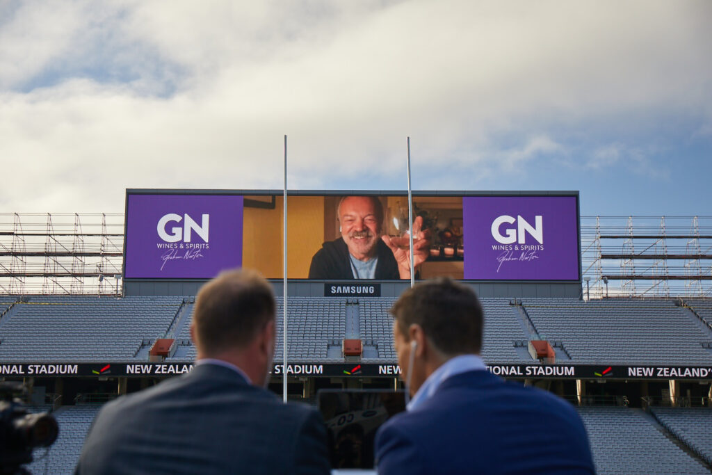 Graham Norton hijacks New Zealand’s biggest screen to make his new wine